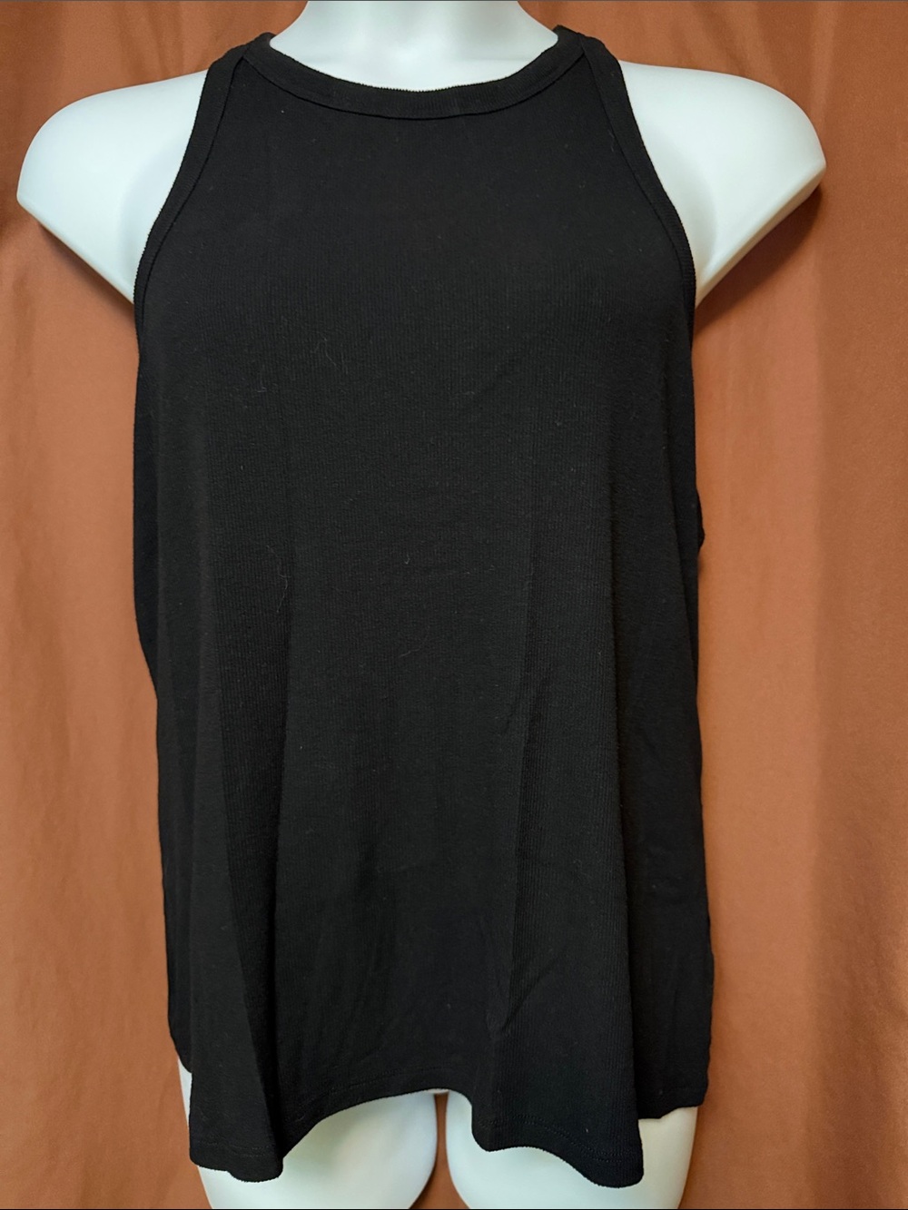 Old Navy Black Ribbed High-Neck Tank